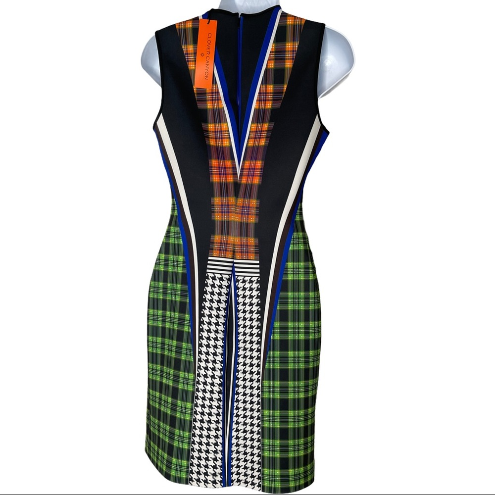 NWT CLOVER CANYON MULTICOLOR DUBLIN NEOPRENE DRESS - Picture 2 of 14